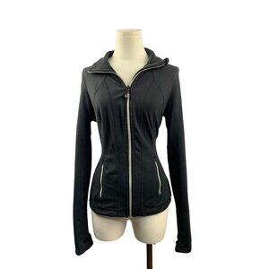 Lululemon Womens Ruffle Back Zip-Up Jacket Size S Black